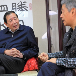 簡帛書法家吳巍與羅援將軍的一次跨界會面